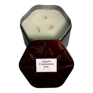 Threshold Apple Cinnamon Joy 3 Wick Candle 18 oz. Decorative Tin New